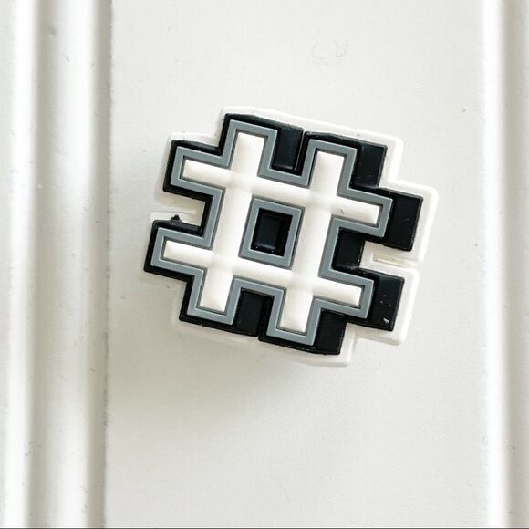 Jibbitz Hashtag Charm for CROCS - Official Jibbitz! - Picture 2 of 3